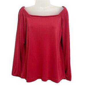 NWOT White House Black Market off the shoulder red blouse. Size S.